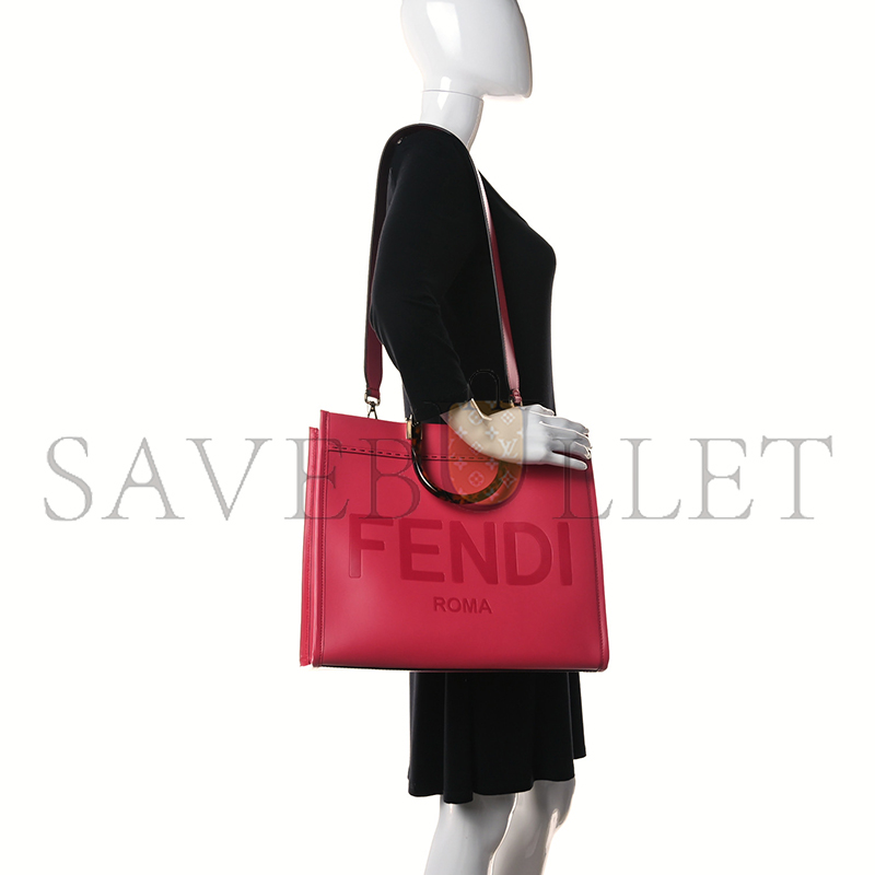 F**di embossed medium F**di sunshine shopper tote (36*32*13cm)